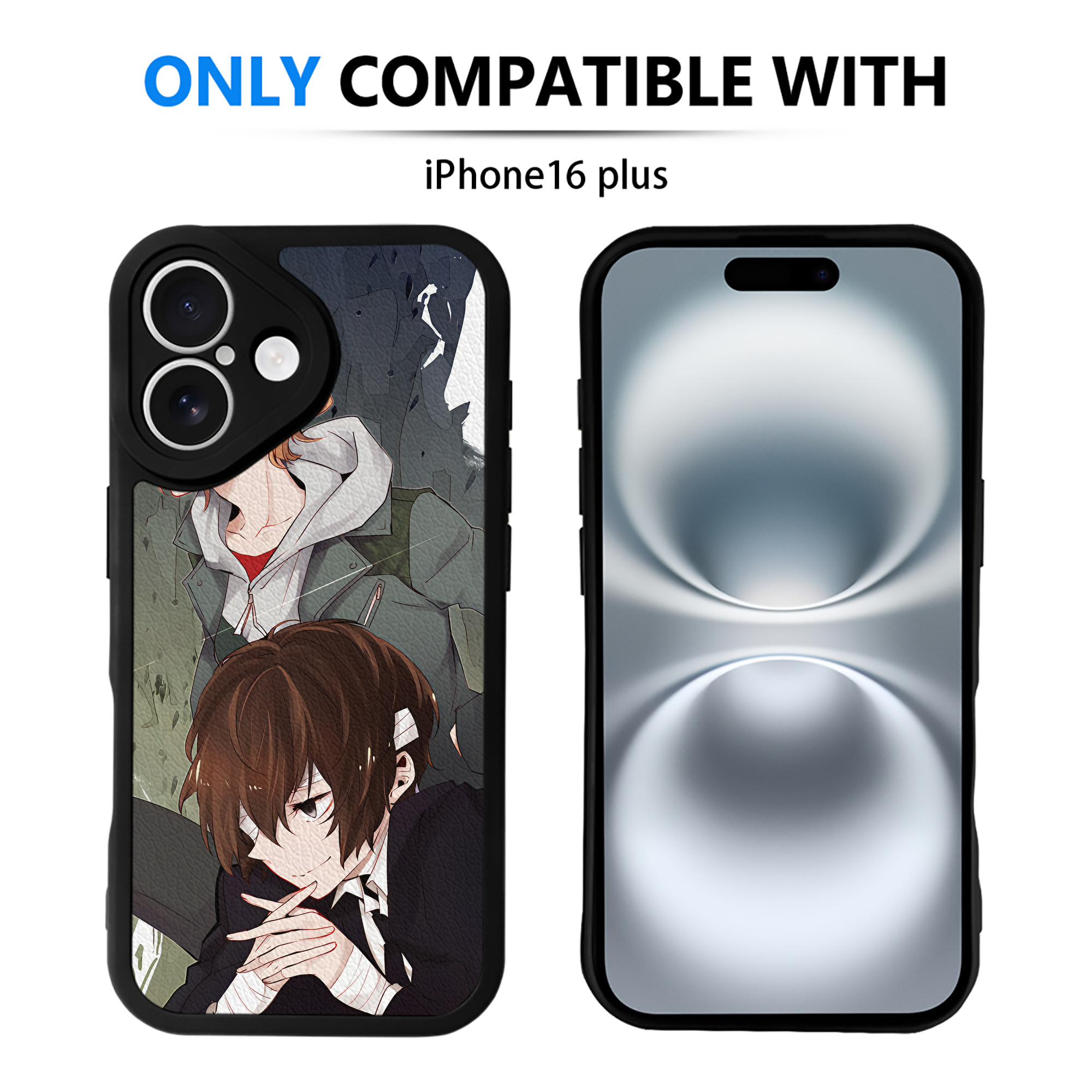 （画像用） 文豪ストレイドッグス Bungo Stray Dogs 【iPhone 16シリーズ対応】シリコンスマホケース（レザー調） 材質：シリコン